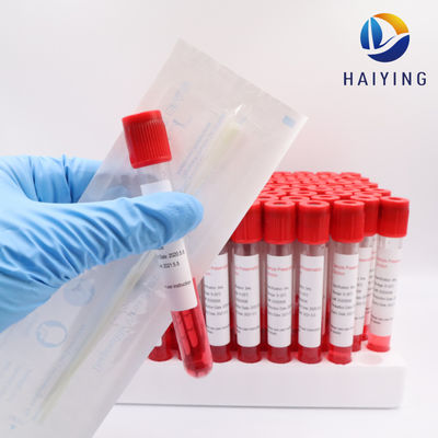 la colección de la muestra de sangre 10ml embotella la prueba de la gripe del virus